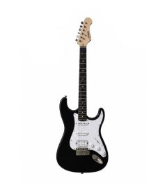 Guitarra eléctrica tipo Stratocaster negra, 2 cápsulas simples y 1 doble EGS112-BK