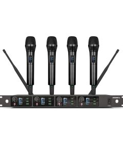 Sistema micrófono inalámbrico de mano 4 canales rackeable Acemic M4
