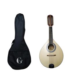 Mandolina GCR acústica 12 cuerdas con funda M-12