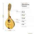 Mandolina 10 cuerdas Verona Tradicional Electroacústica – vista 3