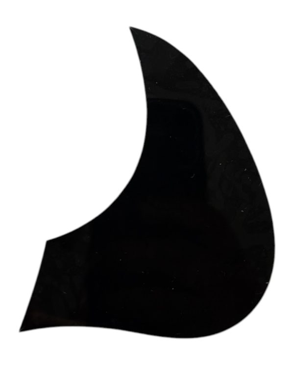 cubrecubierta-pickguard-mandolina-negro Cubrecubierta pickguard negro autoadhesivo para mandolina de boca redonda, 10 x 7 cm