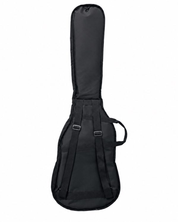 funda-acolchada-bajo-mochila-espalda Funda acolchada para bajo eléctrico, vista trasera con correas tipo mochila