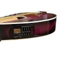 Mandolina 12 cuerdas Verona Electroacústica Sunburst Burdeo – detalle de la cápsula y controles