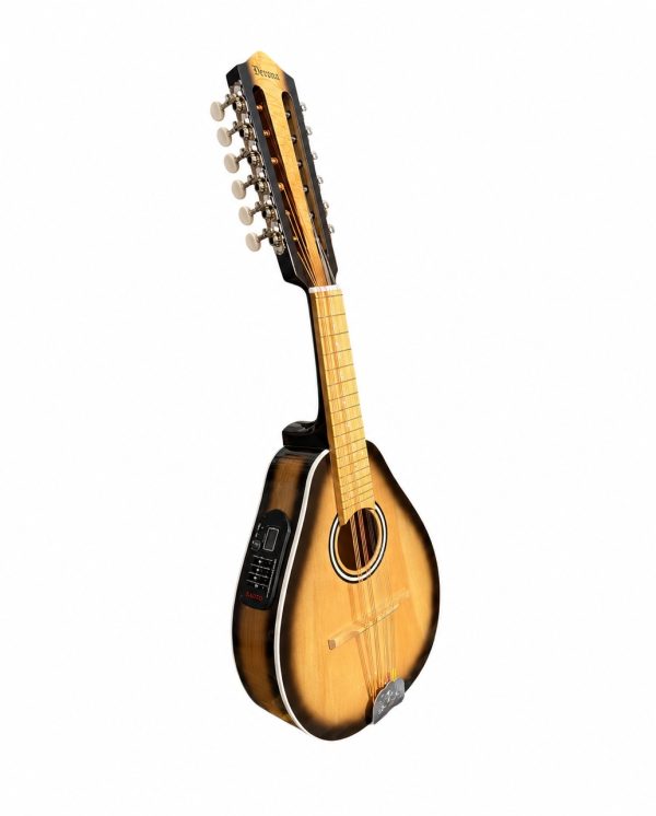 mandolina-12-cuerdas-verona-perita-sunburst-lateral Mandolina 12 cuerdas electroacústica Verona Perita Sunburst, vista lateral con cápsula Joyo