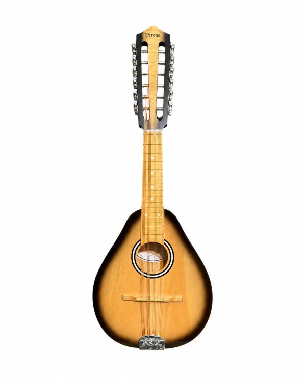 mandolina-12-cuerdas-verona-perita-sunburst-frente Mandolina 12 cuerdas electroacústica Verona Perita acabado Sunburst, vista frontal