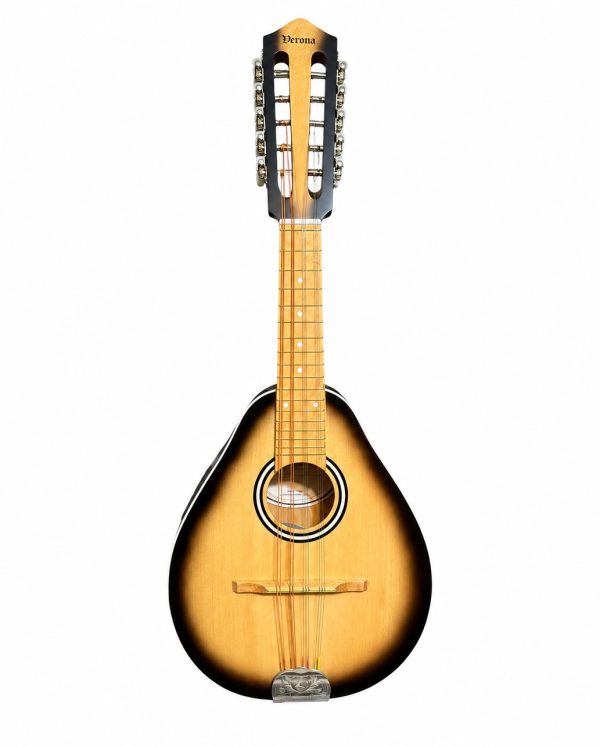 Mandolina 10 cuerdas electroacústica Verona Perita acabado Sunburst, vista frontal