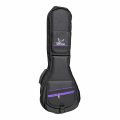 Funda para mandolina y banjo negra con lila tipo mochila con correas acolchadas