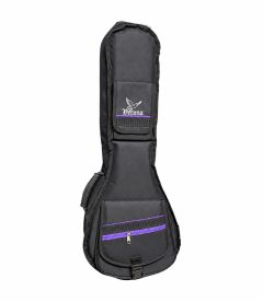 Funda para mandolina y banjo negra con lila tipo mochila con correas acolchadas