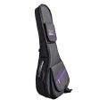 Funda para mandolina y banjo negra con lila extra acolchada 15 mm tipo mochila vista frontal