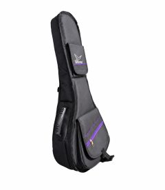 catalogo_231304 Funda para mandolina y banjo negra con lila extra acolchada 15 mm tipo mochila vista frontal