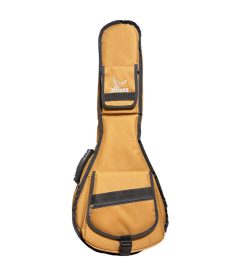 Funda para mandolina y banjo Exclusiva extra acolchada amarilla, vista frontal