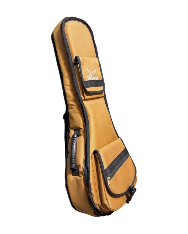 funda mandolina3 Interior acolchado de 15 mm de la funda para mandolina y banjo amarilla