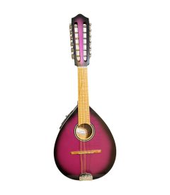 Mandolina 12 cuerdas Verona Electroacústica Sunburst Burdeo – vista lateral