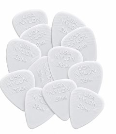 Uñetas Dunlop Nylon 0.38 mm, pack de 12 para mandolina y banjo