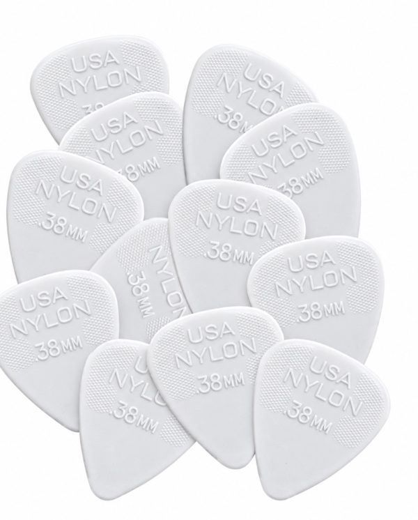 Uñetas Dunlop Nylon 0.38 mm pack 12 Uñetas Dunlop Nylon 0.38 mm, pack de 12 para mandolina y banjo
